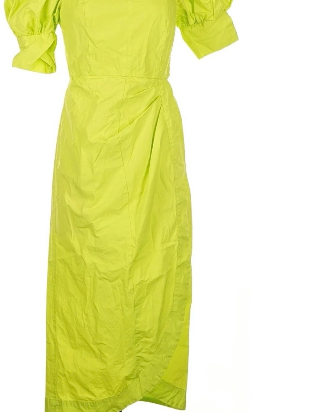 Christopher John Rogers x Target Neon Lime Puff-Sleeve Maxi Dress